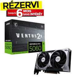 Carte Graphique MSI GeForce RTX 5060 8G VENTUS 2X OC
