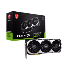 Carte graphique MSI GeForce RTX 4090 VENTUS 3X OC, Interface: PCI Express® génération 4 x16, Mémoire vidéo: 24Go GDDR6X, Vite ...