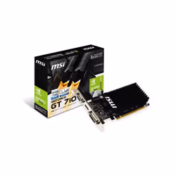 Carte Graphique MSI GT 710 - Modéle: GT 710 2GD3H LP- Processeur graphique: GeForce GT 710 - Résolution Maximale 4096 x 2160  ...