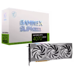 Carte graphique MSI NVIDIA GeForce RTX 4070 SUPER GAMING X SLIM WHITE - MÉMOIRE: 12 Go GDDR6X - BUS MÉMOIRE: 192 bits - Perfo ...