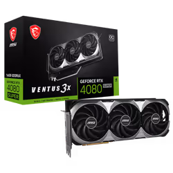 Carte graphique MSI NVIDIA GeForce RTX 4080 SUPER VENTUS 3X OC - INTERFACE: PCI Express Gen 4 - Performances extrêmes: 2595 M ...