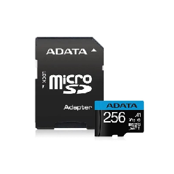 Carte Mémoire Micro SDXC 256Go Classe 10 avec Adaptateur, Lecteur Rapide ADATA AUSDX256GUICLA10-R