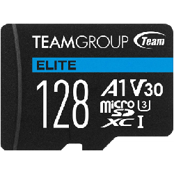 Carte mémoire TeamGroup Elite Micro SDXC UHS-I A1 V30 / 128 Go
