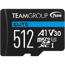 Carte mémoire TeamGroup Elite Micro SDXC UHS-I A1 V30 / 512 Go
