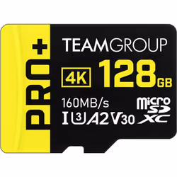 CARTE MEMOIRE TEAMGROUP A2 Pro Plus - Capacité 128 Go - UHS-I Classe U3 V30 est capable d'éviter la latence d'écriture - Pren ...
