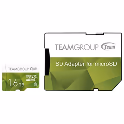 - Carte mémoire TeamGroup Color - Format microSDXC - Classe de vitesse : UHS-I/U1 Class 10 - Capacité 16 Go - Vitesse de lect ...