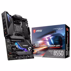 Carte mère MSI MAG B550 GAMING CARBON WIFI - Socket AMD AM4 pour processeur AMD Ryzen 3ème génération - 4 Slots mémoire DDR4  ...