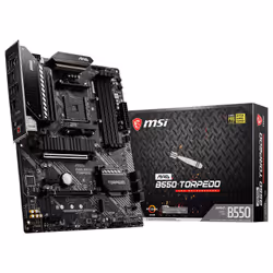 Carte mère MSI MAG B550 TORPEDO - Format Micro ATX - Socket AMD AM4 pour processeur AMD Ryzen 3000/4000/5000 - 4 Slots mémoir ...