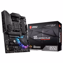 Carte mère MSI MPG B550 GAMING PLUS - Socket AMD AM4 pour processeur AMD Ryzen 3ème génération - 4 Slots mémoire DDR4 4400+ M ...