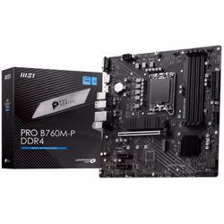 Carte Mère MSI MSI PRO B760M-P - Format de carte mère: Micro ATX - Type de mémoire: 4x DDR4 - Capacité maximale de RAM: 128 G ...