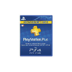 Carte PlayStation Plus PS4 - Abonnement 3 mois