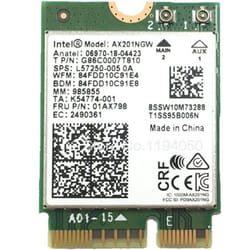 Carte Wi-Fi 6 Intel AX201 Bluetooth Double Band Up to 2.4 Gbps
