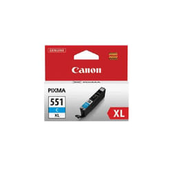 Cartouche d'encre originale Canon à haute capacité CLI-551XLC Cyan