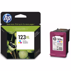 Cartouche HP Originale 123XL grande capacité - 3x Couleurs: Cyan, Magenta, Jaune - Capacité jusqu'à 330 pages - Compatible av ...