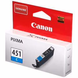 Cartouche Originale Canon CLI-451C - Couleur Cyan - Compatible avec Canon CLI-451XL, PGI-450XL, PGI-450, CLI-451, PGI 450 XL, ...