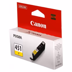 Cartouche Originale Canon CLI-451Y - Couleur Jaune - Compatible avec Canon CLI-451XL, PGI-450XL, PGI-450, CLI-451, PGI 450 XL ...