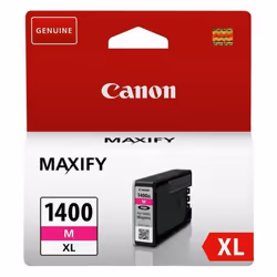 Cartouche Originale Canon MAXIFY PGI-1400XL - Couleur Magenta - Capacité: Jusqu'à 1200 pages - Compatible avec Canon MB2040,  ...
