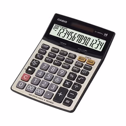 Casio DJ-240D Plus, Bureau, Calculatrice basique, 14 chiffres, 1 lignes, Batterie/Solaire, Noir, Argent