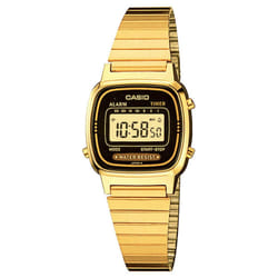 Casio LA670WGA-1DF montre Montre bracelet Électronique Noir, Or