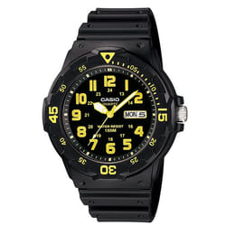 Casio MRW-200H-9BVDF montre Montre bracelet Quartz Noir, Jaune