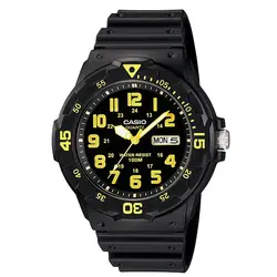 Casio MRW-200H-9BVDF montre Montre bracelet Quartz Noir, Jaune