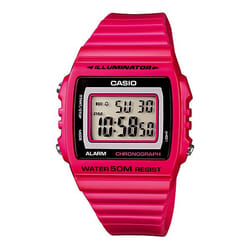 Casio W-215H-4AVDF montre Montre bracelet Électronique Noir, Rose