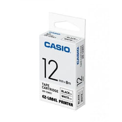 Casio XR-12WE1 ruban d'étiquette Noir sur blanc