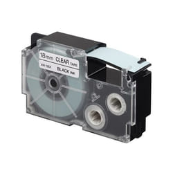 Casio XR-18X1 ruban d'étiquette Noir sur transparent
