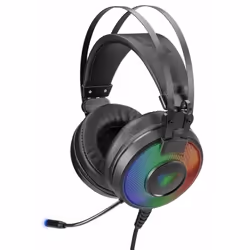 Casque Gaming AULA Eclipse - Microphone integré - Rétroéclairage - Type Filaire - Source de courant USB - Lien 2 x jack plaqu ...