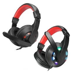 Casque Gamer Filaire + Câble Usb Led Noir