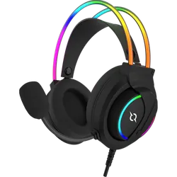Casque Micro GAMER AQIRYS CYGNUS RGB / Filaire / Noir
