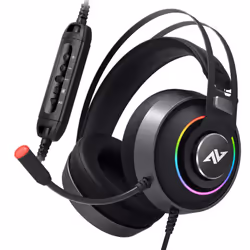 Casque-Micro Gaming ABKONCORE B719M - Son surround 7.1 virtuel (via adaptateur carte son inclus) - Transducteurs 50 mm en néo ...