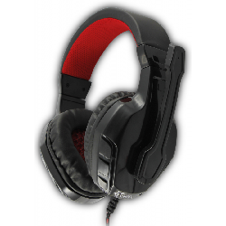 Casque Micro Gaming White Shark Panther / Noir & Rouge