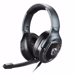 le micro-casque gaming MSI Immerse Composé d'une structure en métal robuste et de transducteurs en néodyme de 40 mm, ce micr ...