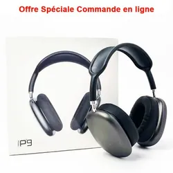 Casque Sans Fil P9 Avec Emplacement Carte Memoire - Noir