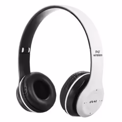 CASQUE STEREO SANS FIL P47 BLEUTOOTH - BLANC