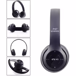 Casque Stéréo P47 - Technologie de connectivité : Bluetooth 4.1 - Autonomie:  en discussion : 6 heures / en mode musique : 4  ...