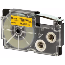 Cassette à Ruban CASIO - Type de ruban: Titreuse - Largeur: 9 mm - Longueur de bande: 8 m - Couleur d'impression Noir sur fon ...