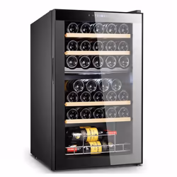 Cave à Vin Livoo GS146 - Puissance: 85 W - Capacité: 88L - Nombre de bouteille : 33 - Classe énergétique: G - Multi températu ...