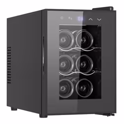 Cave à Vin Livoo GS153 - Puissance: 50 W - Capacité: 17L - Nombre de bouteille : 6 - Classe énergétique: E - Capacité de refr ...