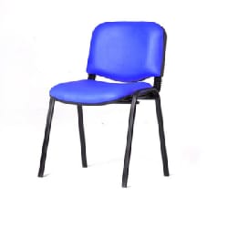 Chaise attente ISO 1 place sans accoudoirs Noir