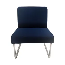 Chaise Banquette Avec dossier & Sans Accoudoirs Avec Piétements En Aluminium - Bleu