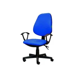 Chaise De Bureau Sécretaria SOTUFAB En Simili Cuir Avec Accoudoirs - Bleu