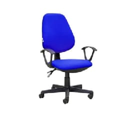 Chaise De Bureau Sécretaria SOTUFAB En Tissu Avec Accoudoirs - Bleu