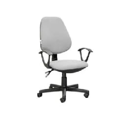 Chaise De Bureau Sécretaria SOTUFAB En Tissu Avec Accoudoirs - Gris