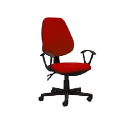 Chaise De Bureau Sécretaria SOTUFAB En Tissu Avec Accoudoirs - Rouge Bordeau