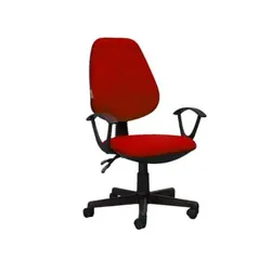 Chaise De Bureau Sécretaria SOTUFAB En Tissu Avec Accoudoirs - Rouge Bordeau