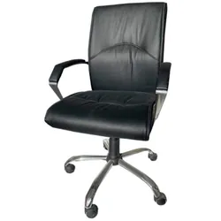 CHAISE DE DIRECTION BD TORNADO NOIR BASE CHROME