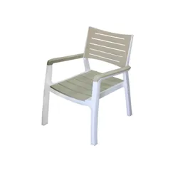 Chaise de Jardin MIAMI Blanc et Grège