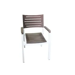 Chaise de Jardin MIAMI Blanc et Taupe